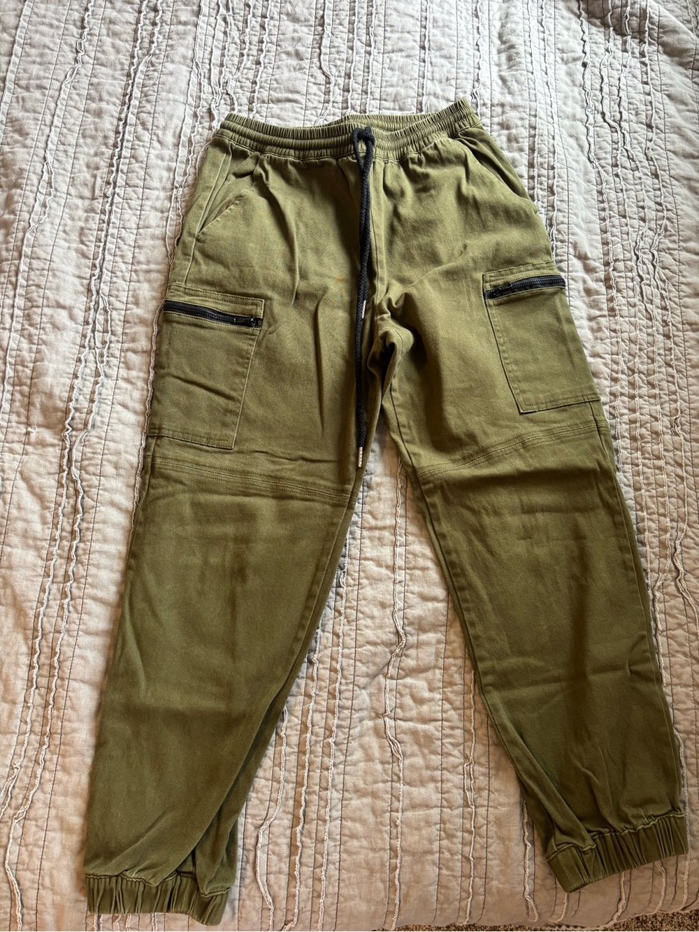 Women’s Guess Olive Cargo Jogger Pants - Drawstring Waist